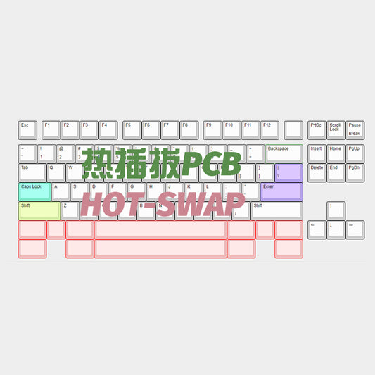 Hot-swap/Soldered PCB for Createkeebs Glacier 80 Mechanical Keyboard