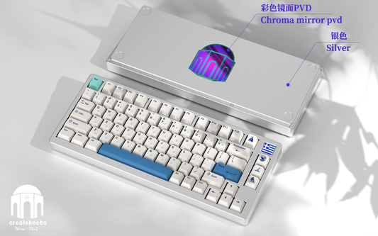 Createkeebs Thera75 v2- 75% Custom Mechanical Keyboard (Off-White）